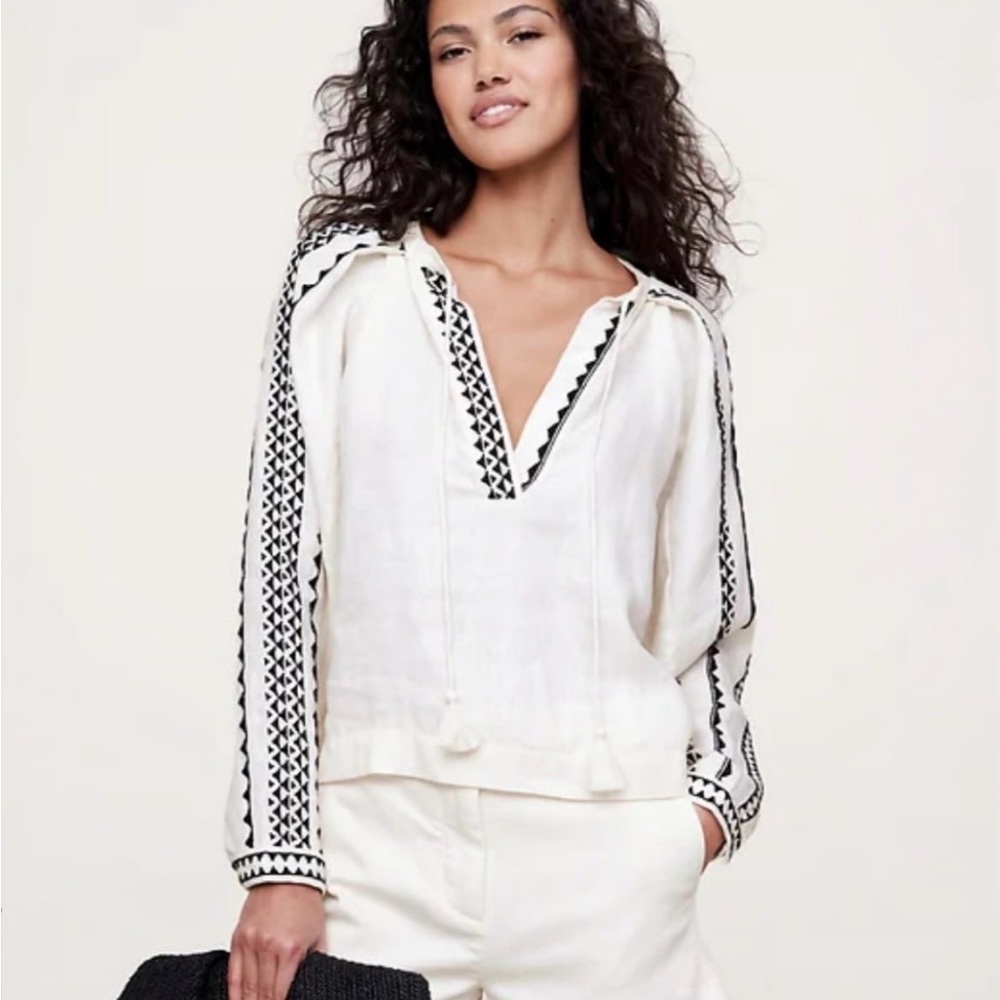 Elegant White and Black Women's Top